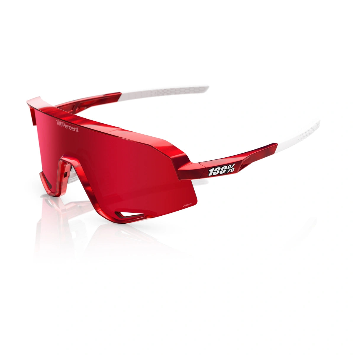 Gafas 100% Slendale Pidcock Rojo Brillante Holographic Lente Rojo Fuego Espejo