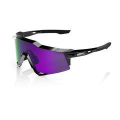 Gafas 100% Speedcraft Negro Polished Lente Hiper Lavender Espejo Polarizado