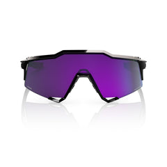 Gafas 100% Speedcraft Negro Polished Lente Hiper Lavender Espejo Polarizado