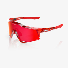 Gafas 100% Speedcraft MLB Authentic Polished Translucent Rojo Lente Hiper Rojo Fuego Espejo