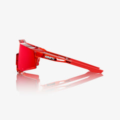 Gafas 100% Speedcraft MLB Authentic Polished Translucent Rojo Lente Hiper Rojo Fuego Espejo