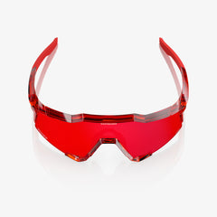 Gafas 100% Speedcraft MLB Authentic Polished Translucent Rojo Lente Hiper Rojo Fuego Espejo