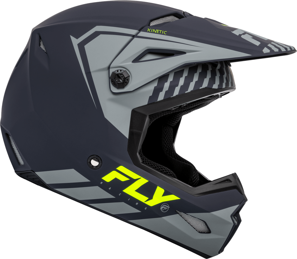 Casco Fly Kinetic Menace Mate Gris/Hi Vis