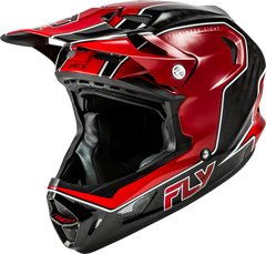 Casco Fly Werx-R Flow Carbon Negro/Rojo Niño