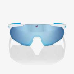 Gafas 100% Racetrap Movistar Team Blanca Lente Azul Espejo
