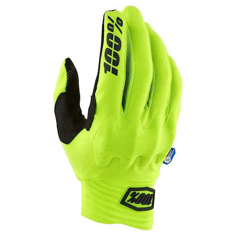 Guantes 100% Cognito D30 Amarillo Fluo/Negro