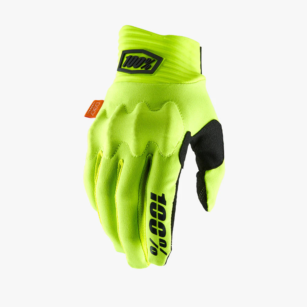 Guantes 100% Cognito D30 Amarillo Fluo/Negro