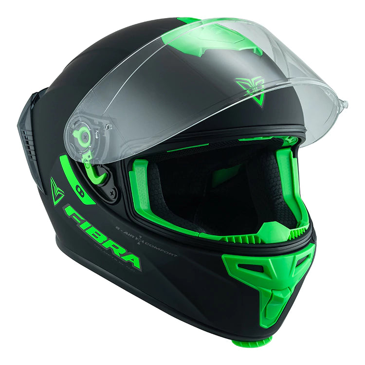 Casco  Fibra Giga 2 Stream Chroma Negro/ Verde Mate
