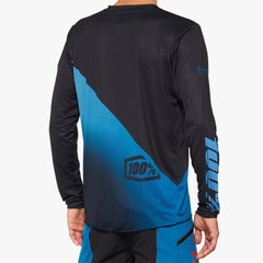 Jersey 100% R-CORE-X LS Negro/Azul Slate