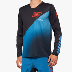 Jersey 100% R-CORE-X LS Negro/Azul Slate