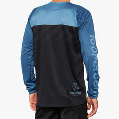 Jersey 100% R-CORE LS Negro/Azul Slate