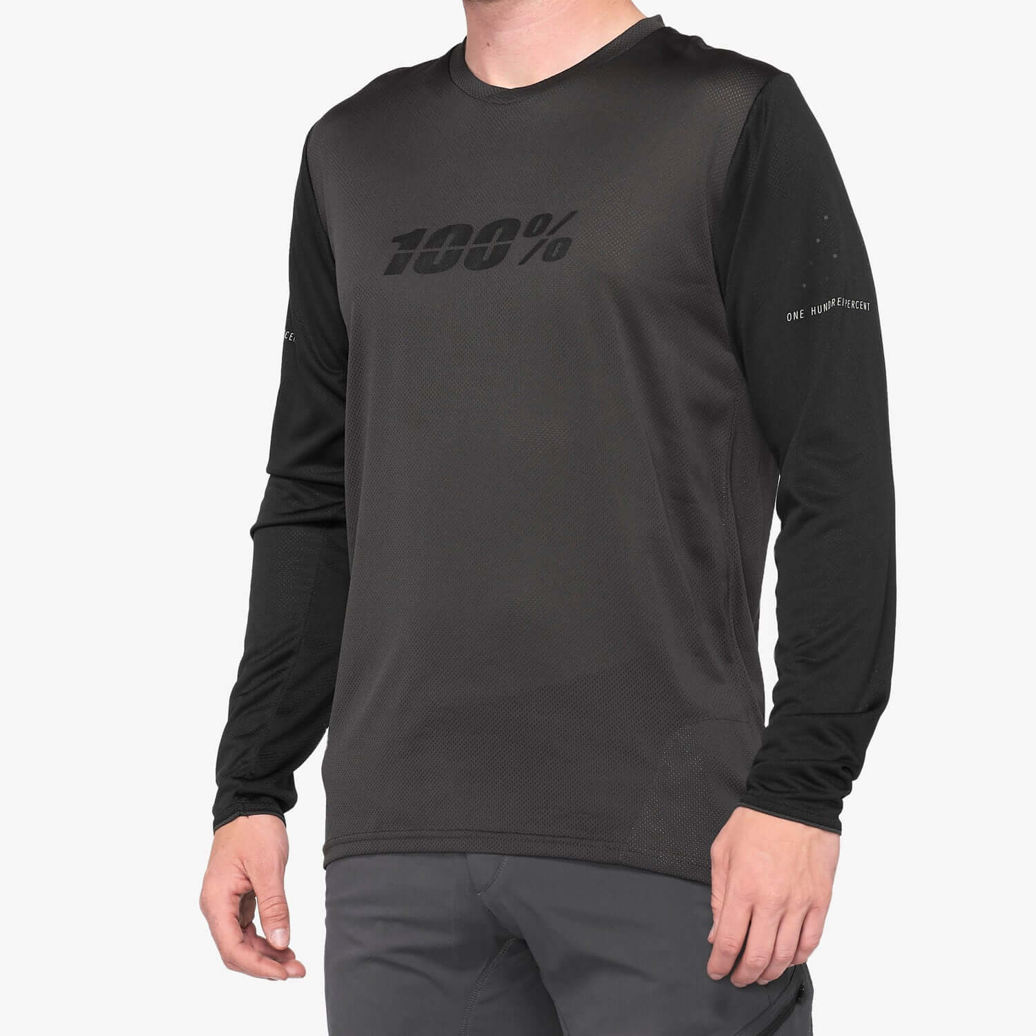 Jersey 100% Ridecamp LS Negro/Charcoal